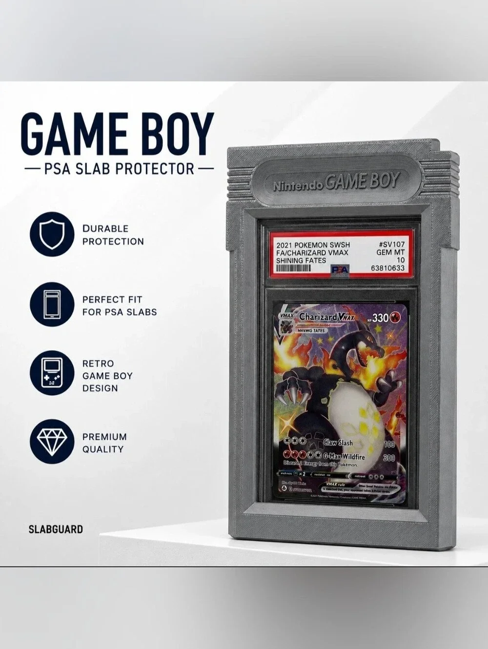 Nintendo Game Boy Style PSA & Graded Card Display Frame/Protector